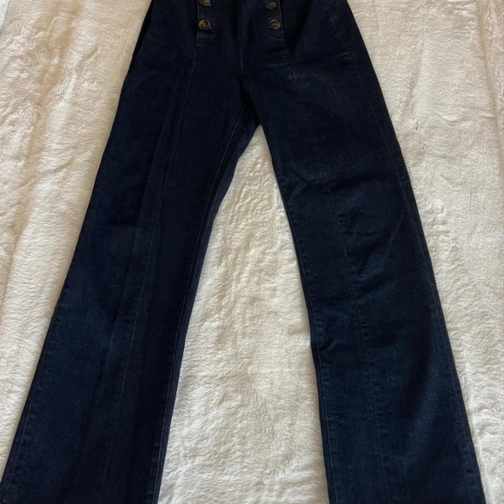 Sézane Dark Blue Denim Skirt